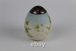 MT WASHINGTON? Egg Shaped SUGAR SHAKER MUFFINEER? Green Floral Ca 1890s