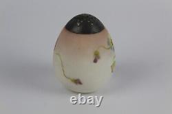 MT WASHINGTON? Egg Shaped SUGAR SHAKER MUFFINEER? Green Floral Ca 1890s