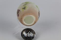 MT WASHINGTON? Egg Shaped SUGAR SHAKER MUFFINEER? Green Floral Ca 1890s