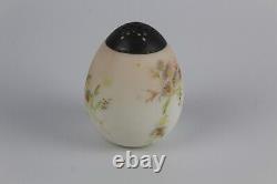 MT WASHINGTON? Egg Shaped SUGAR SHAKER MUFFINEER? Pink & White Floral Ca 1890s