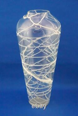 MURANO VENEZIA huge white glass paste lattice glass vase 1900 Carlo Nason MURANO VENEZIA huge white glass paste lattice glass vase 1900 Carlo Nason
