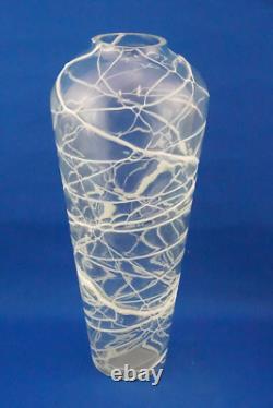 MURANO VENEZIA huge white glass paste lattice glass vase 1900 Carlo Nason MURANO VENEZIA huge white glass paste lattice glass vase 1900 Carlo Nason