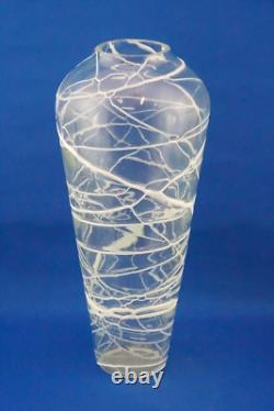 MURANO VENEZIA huge white glass paste lattice glass vase 1900 Carlo Nason MURANO VENEZIA huge white glass paste lattice glass vase 1900 Carlo Nason