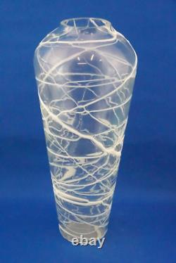 MURANO VENEZIA huge white glass paste lattice glass vase 1900 Carlo Nason MURANO VENEZIA huge white glass paste lattice glass vase 1900 Carlo Nason