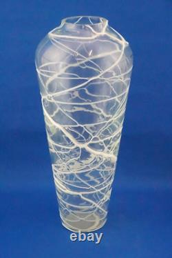 MURANO VENEZIA huge white glass paste lattice glass vase 1900 Carlo Nason MURANO VENEZIA huge white glass paste lattice glass vase 1900 Carlo Nason