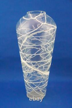 MURANO VENEZIA huge white glass paste lattice glass vase 1900 Carlo Nason MURANO VENEZIA huge white glass paste lattice glass vase 1900 Carlo Nason