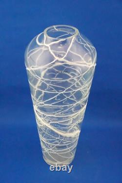 MURANO VENEZIA huge white glass paste lattice glass vase 1900 Carlo Nason MURANO VENEZIA huge white glass paste lattice glass vase 1900 Carlo Nason