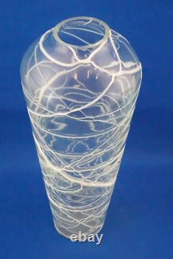 MURANO VENEZIA huge white glass paste lattice glass vase 1900 Carlo Nason MURANO VENEZIA huge white glass paste lattice glass vase 1900 Carlo Nason