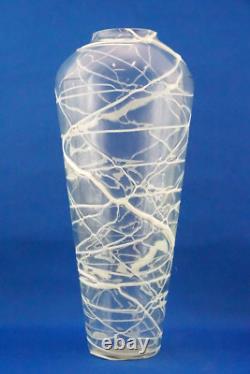 MURANO VENEZIA huge white glass paste lattice glass vase 1900 Carlo Nason MURANO VENEZIA huge white glass paste lattice glass vase 1900 Carlo Nason