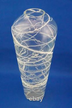 MURANO VENEZIA huge white glass paste lattice glass vase 1900 Carlo Nason MURANO VENEZIA huge white glass paste lattice glass vase 1900 Carlo Nason
