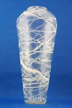 MURANO VENEZIA huge white glass paste lattice glass vase 1900 Carlo Nason MURANO VENEZIA huge white glass paste lattice glass vase 1900 Carlo Nason