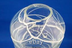 MURANO VENEZIA huge white glass paste lattice glass vase 1900 Carlo Nason MURANO VENEZIA huge white glass paste lattice glass vase 1900 Carlo Nason