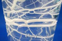 MURANO VENEZIA huge white glass paste lattice glass vase 1900 Carlo Nason MURANO VENEZIA huge white glass paste lattice glass vase 1900 Carlo Nason