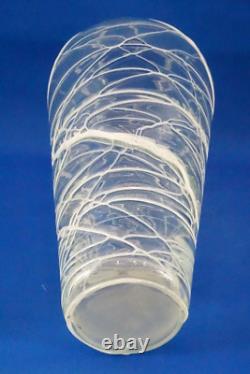 MURANO VENEZIA huge white glass paste lattice glass vase 1900 Carlo Nason MURANO VENEZIA huge white glass paste lattice glass vase 1900 Carlo Nason