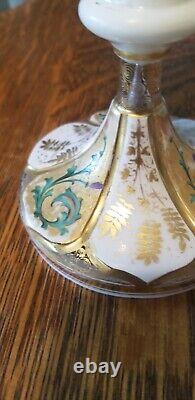 Moser Czech Bohemian Glass Tulip Cut glass Vase Art Nouveau Era RARE