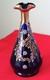 Moser Vase Antique 19th Century Bohemian Cobalt Blue Hand Painted Glass