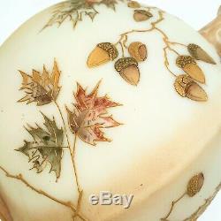 Mount Washington Crown Milano Art Glass Two Handled Vase Signed and Numbered