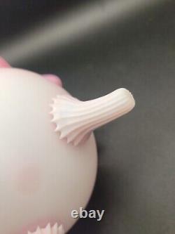 Mt. Washington Antique Peachblow Satin Art Glass Footed Scalloped Vase 1890