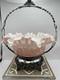 Mt. Washington Cameo Glass Bride's Basket With Meriden Stand Circa 1880-1910