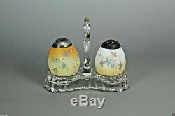 Mt. Washington Shakers withOriginal Rare Glass Holder 1 Unfired Burmese 1 Opal