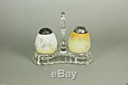 Mt. Washington Shakers withOriginal Rare Glass Holder 1 Unfired Burmese 1 Opal