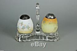 Mt. Washington Shakers withOriginal Rare Glass Holder 1 Unfired Burmese 1 Opal