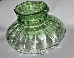 Nailsea Victorian Blue Art Glass Miniature Oil Lamp Upturned Shade V Rare & MINT