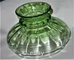 Nailsea Victorian Blue Art Glass Miniature Oil Lamp Upturned Shade V Rare & MINT