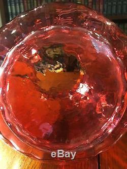 Northwood 12 Cranberry Enameled Lemonade/iced tea Pitcher