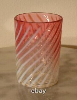 Northwood Rubina Swirl Art Glass Tumbler