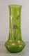 Old Vase Glass Art Nouveau Golden Leaves Harrach Bohemia 520g