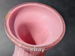 Pair Antique 19thC Victorian Pink Cased Spatter Glass Vases Enameled Dragonfly Pair Antique 19thC Victorian Pink Cased Spatter Glass Vases Enameled Dragonfly