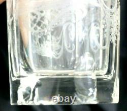 Pair of Large Hand Made Victorian Bohemian Moser Cut Glass Cups With Sceneries