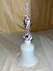 Pairpoint Art Glass Wedding Bell-opaque Withair Twist Ribbon Handle-deco Victorian