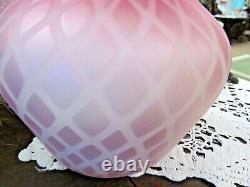 Pairpoint Mt Washington pink cased glass pitcher Diamond optic design