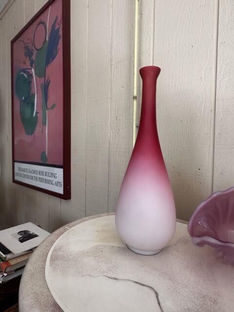 Peach Blow Satin Cased Art Glass 15 Vase, C. 1880 Peachblow Large
