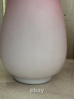 Peach Blow Satin Cased Art Glass 15 Vase, c. 1880 Peachblow Large