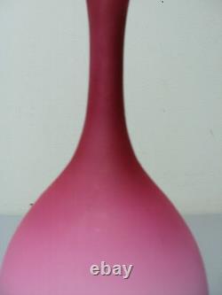 Peach Blow Satin Cased Art Glass 9.5 Vase, c. 1880