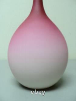 Peach Blow Satin Cased Art Glass 9.5 Vase, c. 1880