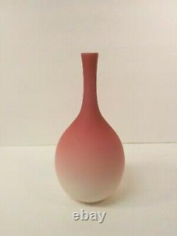 Peach Blow Satin Cased Art Glass 9.5 Vase, c. 1880 (#2)