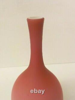 Peach Blow Satin Cased Art Glass 9.5 Vase, c. 1880 (#2)