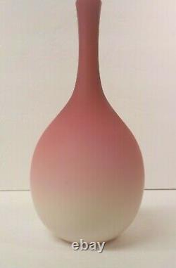 Peach Blow Satin Cased Art Glass 9.5 Vase, c. 1880 (#2)