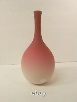 Peach Blow Satin Cased Art Glass 9.5 Vase, c. 1880 (#2)