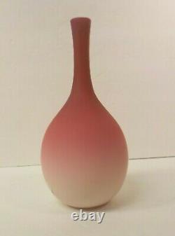 Peach Blow Satin Cased Art Glass 9.5 Vase, c. 1880 (#2)