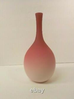 Peach Blow Satin Cased Art Glass 9.5 Vase, c. 1880 (#2)