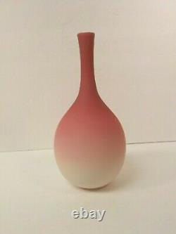 Peach Blow Satin Cased Art Glass 9.5 Vase, c. 1880 (#2)