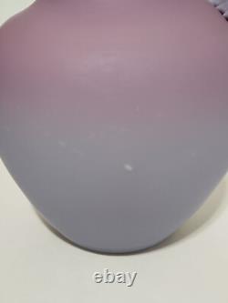 Peachblow Pink Purple Satin Victorian Art Glass Pitcher 9 3/4 T