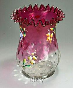 Phoenix Art Glass Decorated Celery Vase Spooner