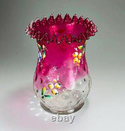 Phoenix Art Glass Decorated Celery Vase Spooner