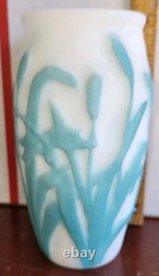 Phoenix Consolidated Dragonfly Cattail Satin Glass Vase Old withLable All Offers Phoenix Consolidated Dragonfly Cattail Satin Glass Vase Old withLable All Offers